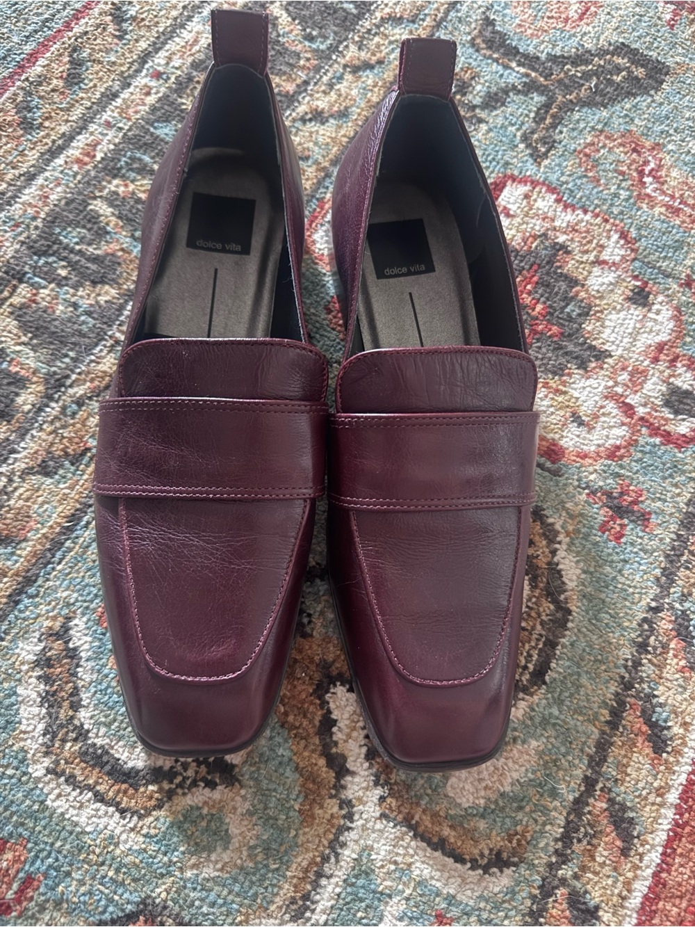 Dolce Vita Nygel Cranberry Leather Loafers - Brand New! - Picture 4 of 7